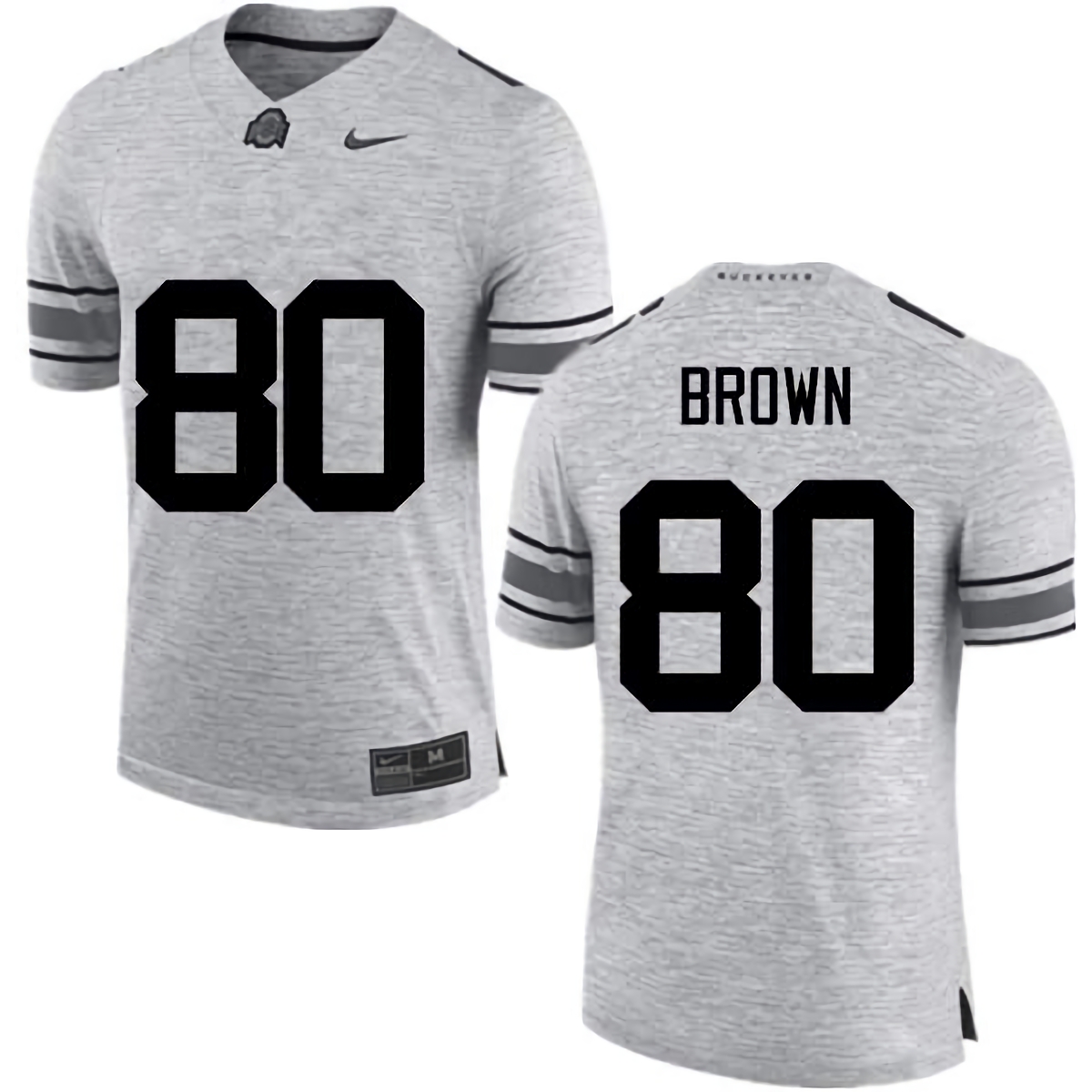Noah Brown Ohio State Buckeyes Men's NCAA #80 Nike Gray College Stitched Football Jersey CUH8356YQ